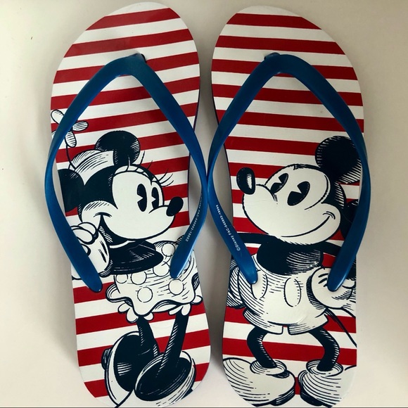 Disney Other - Disney Parks Mickey & Minnie Flip Flops